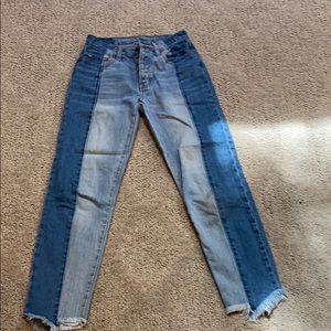 American Eagle Two Toned Ankle Jeans